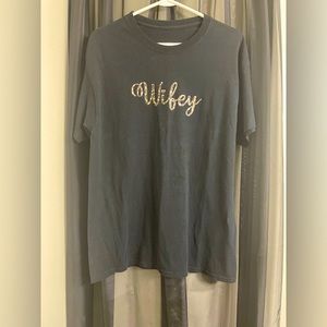 Woman’s Leopard Print Wifey Black Tshirt XL